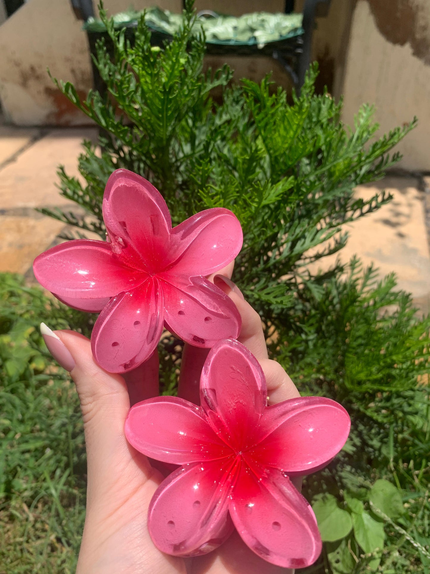 Hair Clips | 1pc Flower Shaped Large Plastic Hair Clips