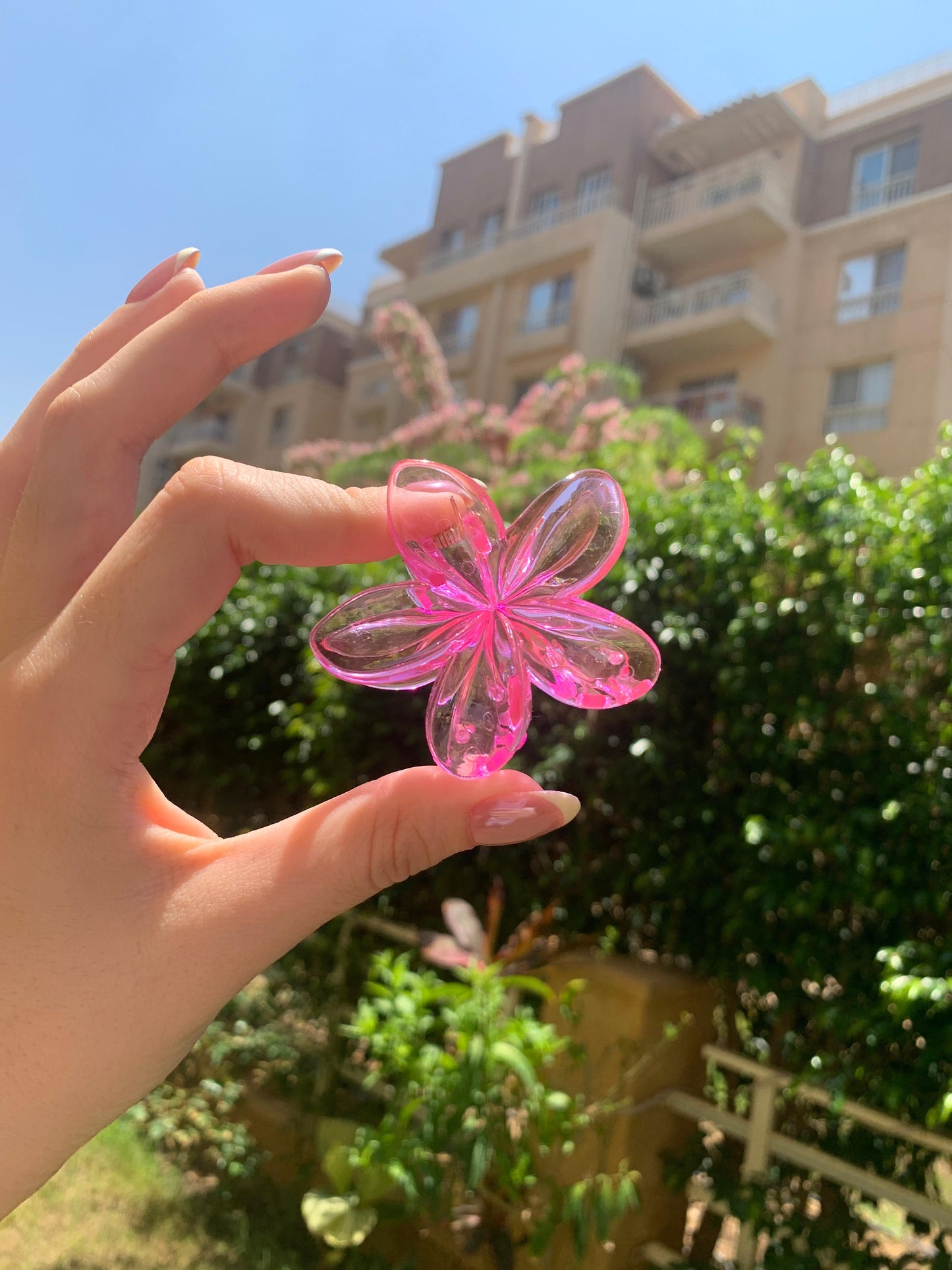 Hair Clips | 3pc Flower Shaped Medium Plastic Hair Clips