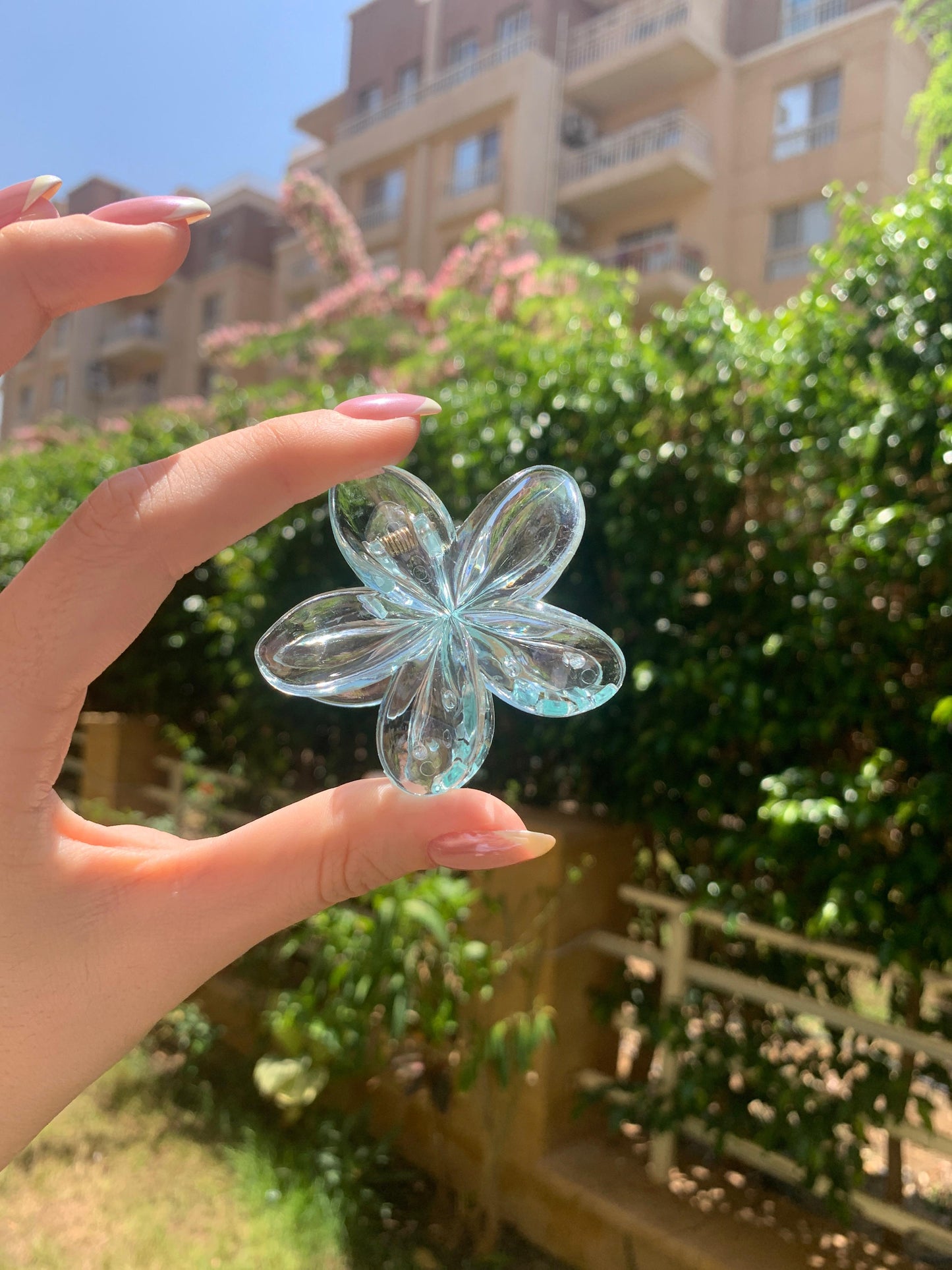 Hair Clips | 3pc Flower Shaped Medium Plastic Hair Clips