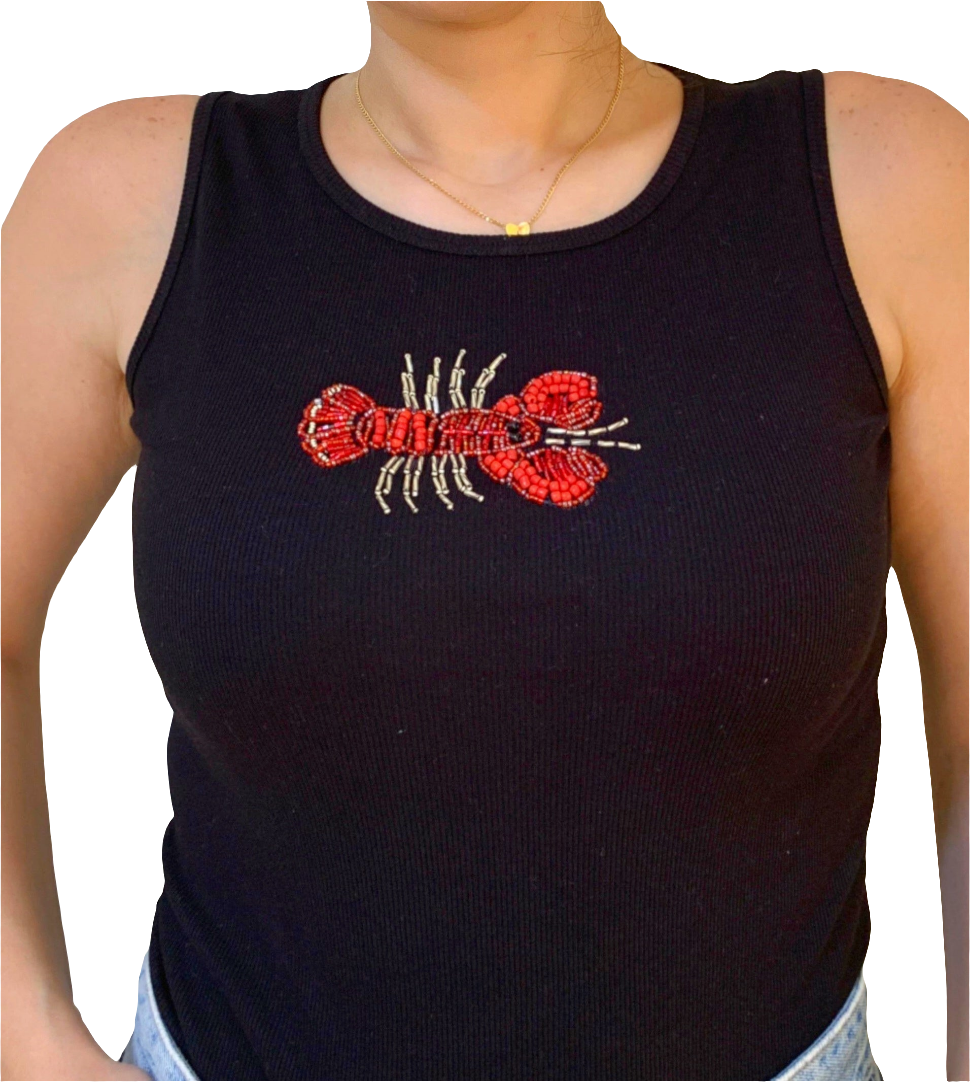 Tops | Lobster Beaded Tank Top