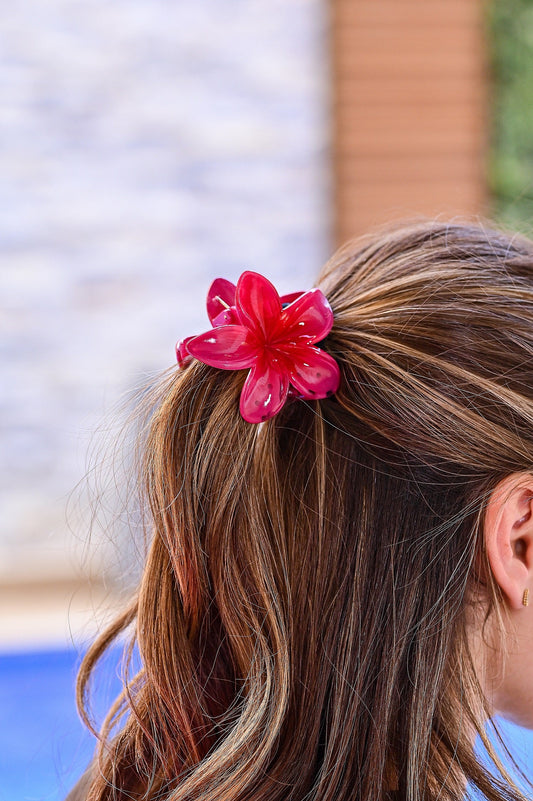 Hair Clips | 1pc Flower Shaped Large Plastic Hair Clips