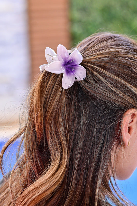 Hair Clips | 1pc Flower Shaped Large Plastic Hair Clips