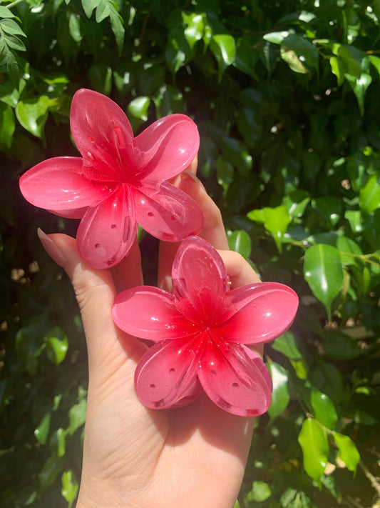 Hair Clips | 1pc Flower Shaped Large Plastic Hair Clips